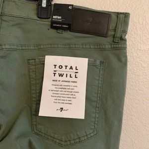 7 For All Mankind Men's Jeans - Twill: Green 40x33